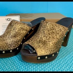 UGG leopard print mules